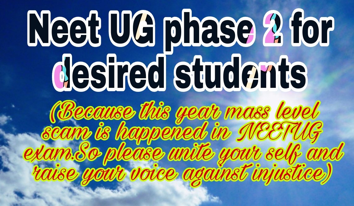 vishwanathafmc's tweet photo. We all know that this year a mass level scam happened in NEETUG exam.This scam affect hard working students dream .So please unite your self and raise your voice with full agression against injustice. @AIJNSA_official
@ActivistSukhpal @UrHimanshuBorah
@SubhraHirok  #NEETSCAM https://t.co/sOrHi5yzIV