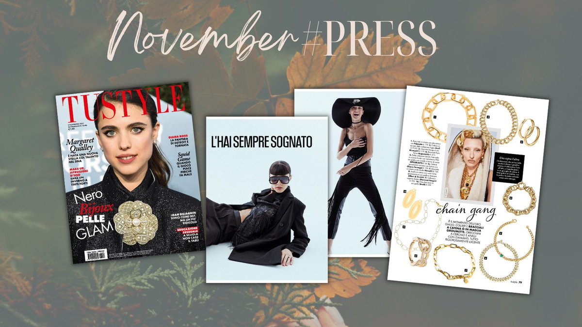 OPSObjects's tweet photo. #November Press 🍂
Siamo su @tustylemagazine 
.
.
.
#ops #opsobjects #icon #chains #catene #gioielli #jewels #jewelry https://t.co/Wb63KEZ26b