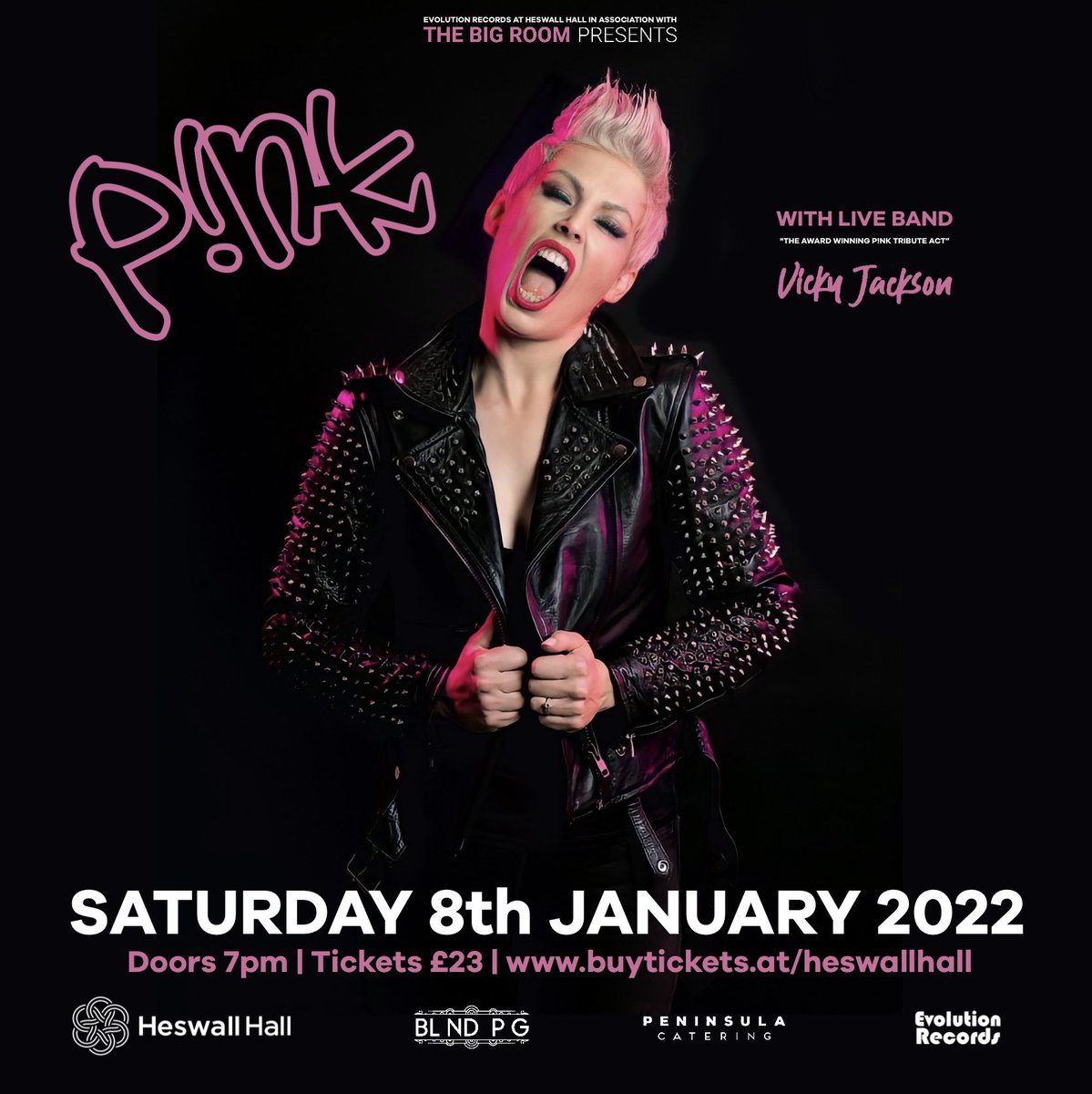 EvoRecordsUK's tweet photo. 🚨 NEW GIG ALERT! 🚨
🗓 Saturday 8th JANUARY 2022
🎟 Tickets £23
🌐 https://t.co/iTisUvWPX5
📍 @TheBigRoomLive @HeswallHall
Playing LIVE is the world’s best P!nk tribute by @VickyJackson .
#LiveMusic #Music #Pink #PinkFans #PinkTribute #TributeBand #WirralLive #WhatsonWirral https://t.co/PgzofnVBtR