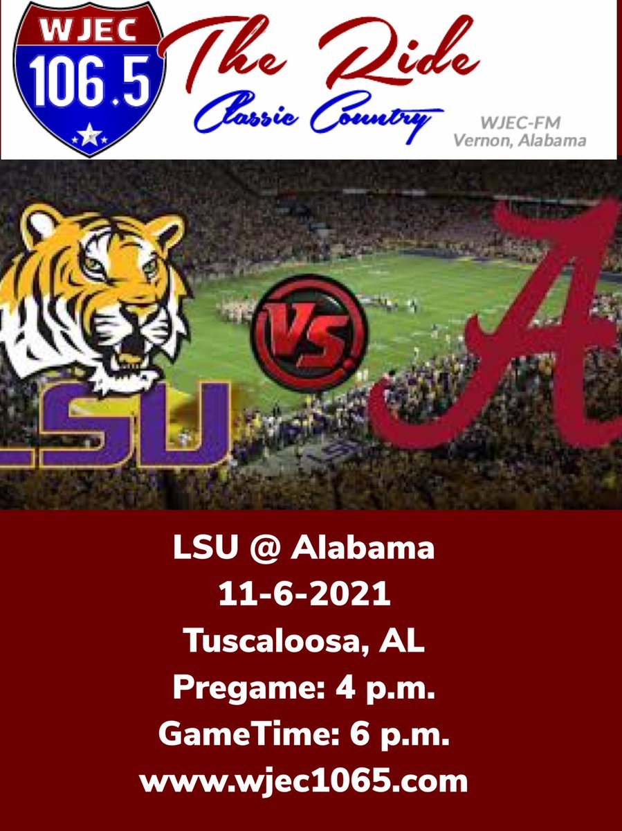 West Alabama Sports Network (@wasn_74) on Twitter photo Start your weekend off Friday with some AHSAA 1A or 2A State Football Playoffs and then follow it up Saturday with some Auburn Football and then some Alabama Football on WJEC 106.5 and WVSA 100.7! Start your weekend off Friday with some AHSAA 1A or 2A State Football Playoffs and then follow it up Saturday with some Auburn Football and then some Alabama Football on WJEC 106.5 and WVSA 100.7!