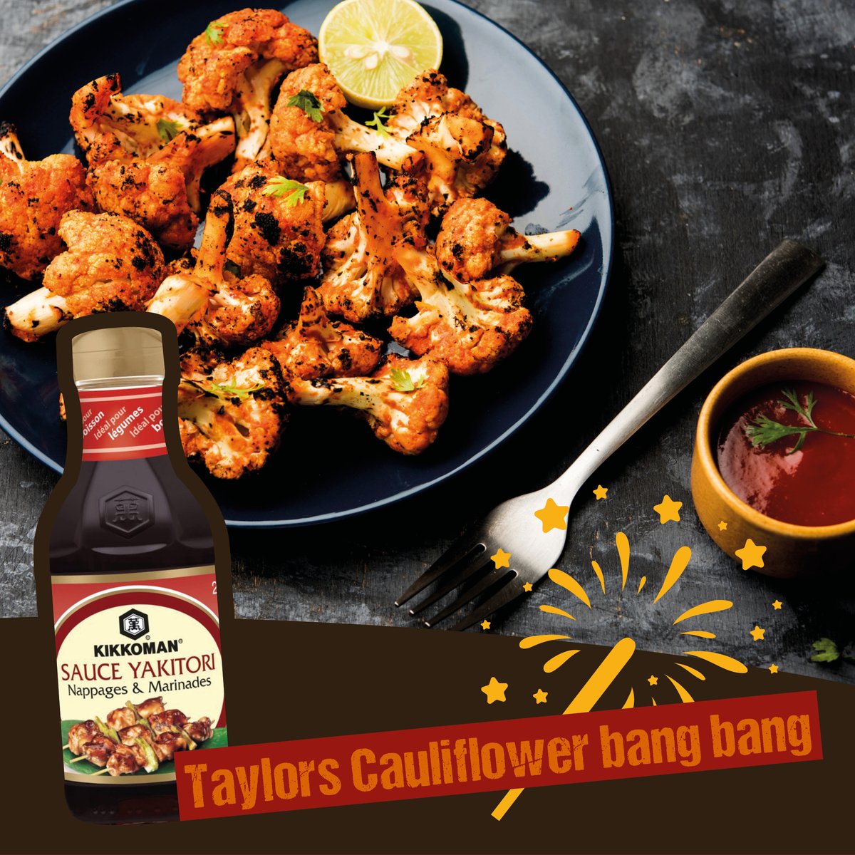 Taylor from our office, shared her cauliflower bang bang with us, and it was banging! (excuse the pun!).

She got her inspiration from <a href="/wagamama_uk/">wagamama uk</a>'s dish of the same name.

If you'd like the recipe, tweet us 👇

#recipes #humpday #wagamama #vegan #vegetarian #califlower #bonfire