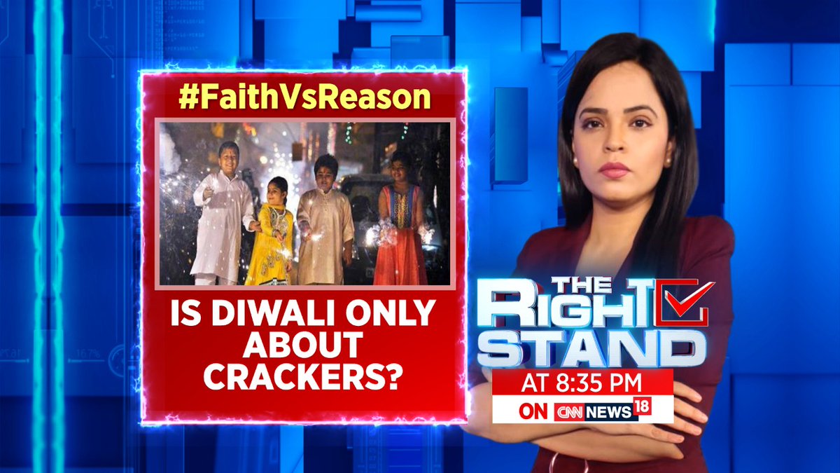 CNNnews18's tweet photo. #FaithVsReason | Is Diwali only about crackers?

Watch #TheRightStand with @AnushaSoni23 at 8.35 PM only on CNN-News18. https://t.co/ocknBAi9iW