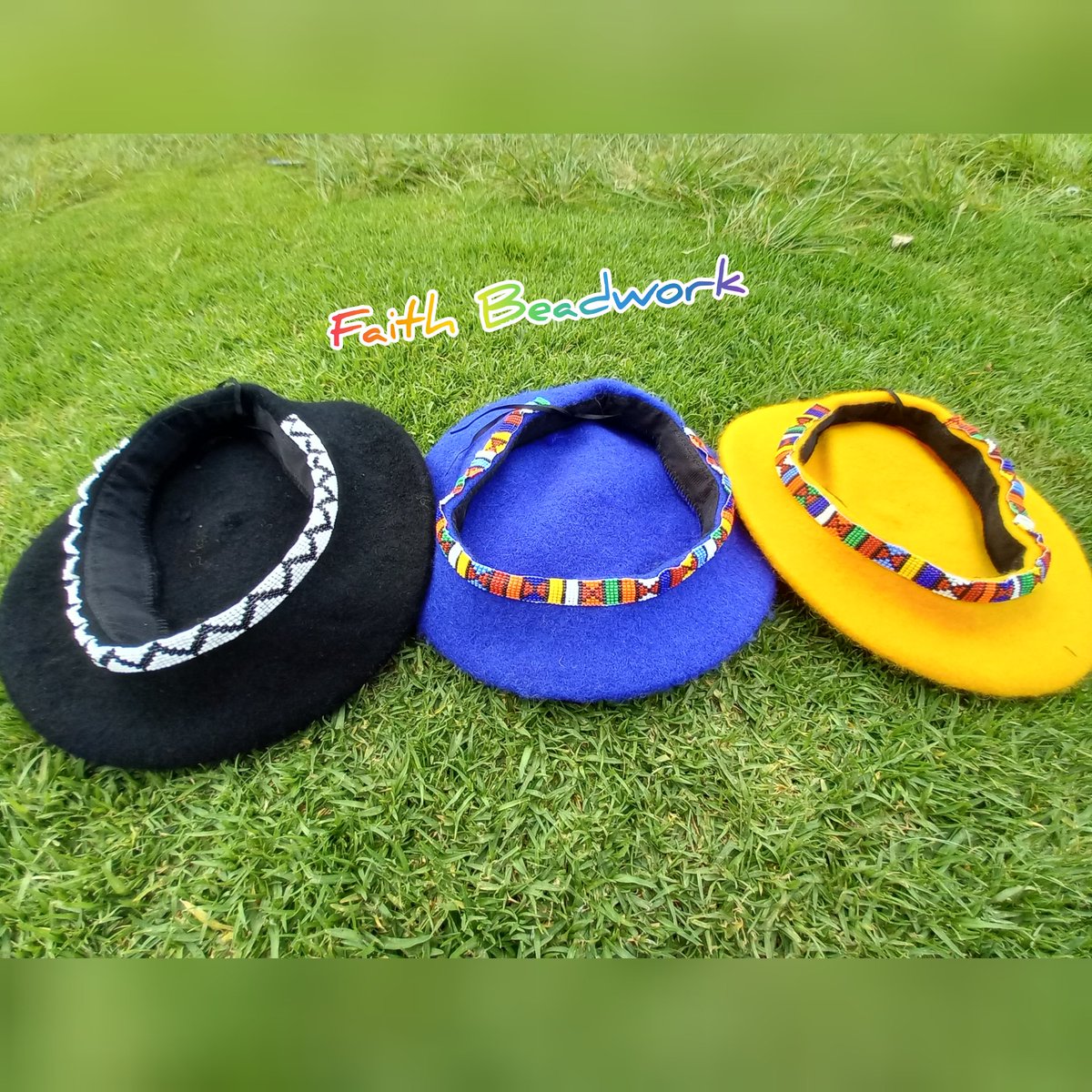FaithKay_Mchunu's tweet photo. Get your beaded baret or fedora hat with a tie, taking orders via DMs or WhatsApp 0640827429 #FaithBeadwork 
#TellHimYourSexHistory #TheBraaiShowWithCass #AskAMan #Dlozlami #Election2021 https://t.co/TyGvqMYd1X