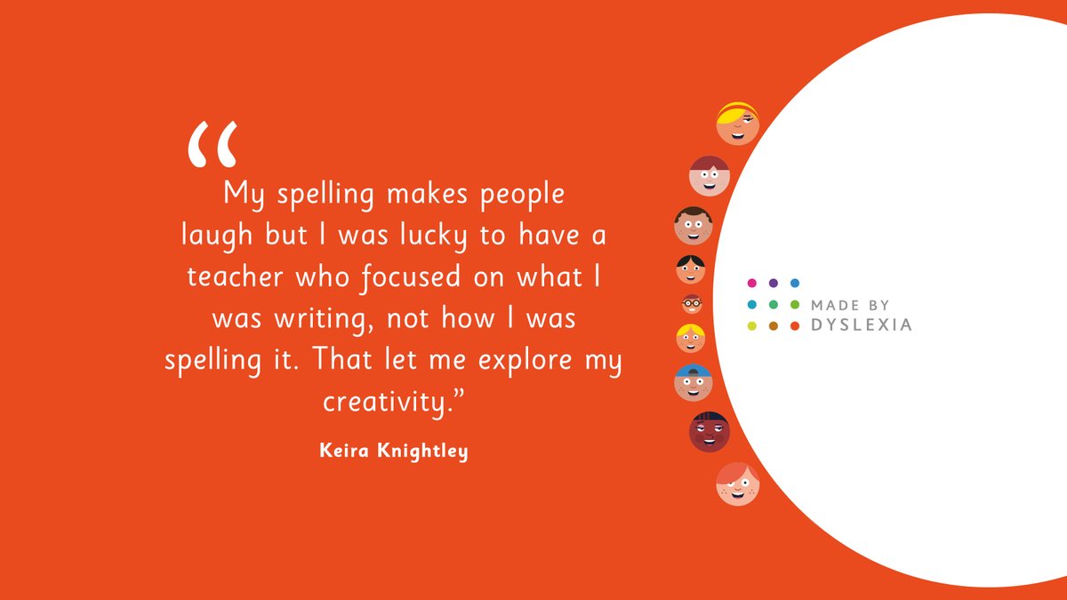 This #WednesdayWisdom, we're showcasing the importance of empowering dyslexic learners with award-winning actress, Keira Knightley 🌟​

Help us to train every teacher to SPOT, SUPPORT and EMPOWER dyslexic learners with our free training, available at madebydyslexia.org/teachers