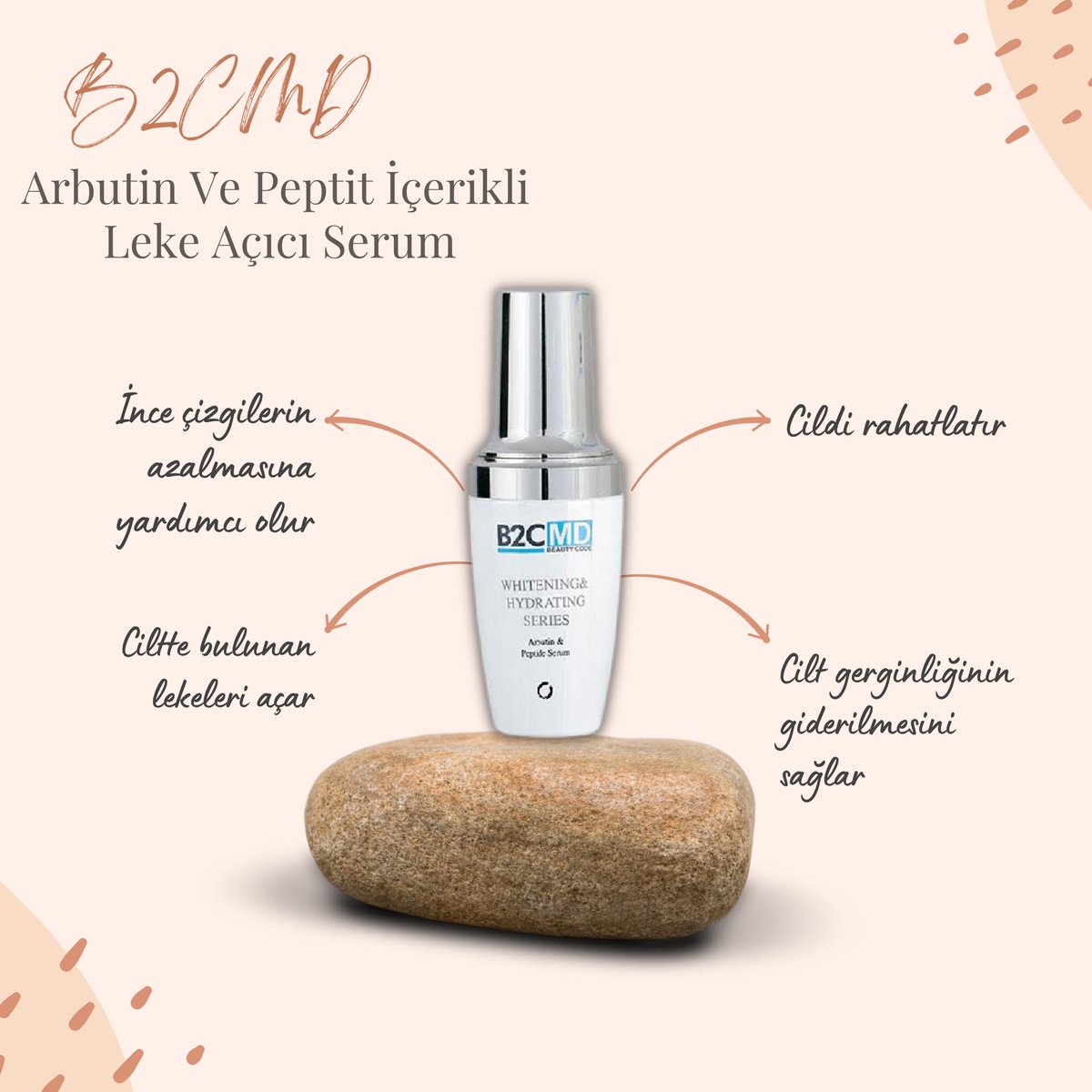 B2CMD Arbutin ve Peptit içerikli leke açıcı serumu kullanarak kısa sürede lekelerinden kurtulabilir, kısa sürede tek ton bir cilde sahip olabilirsin💫  #kozmetikon #B2CMD