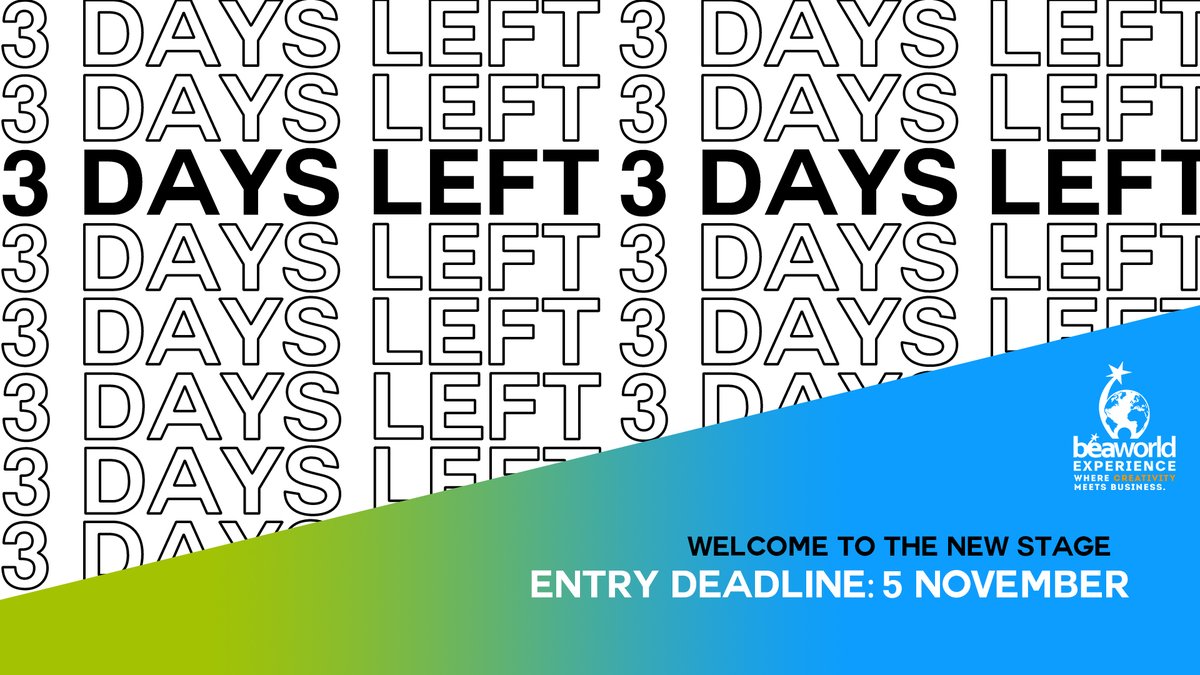 BeaWorldFest's tweet image. ⏰ Just 3 DAYS left to join #BeaWorld 2021 and earning your place in this new stage togheter with the best #event agencies around the world and earn an international certificate of excellence!
Entry deadline: 5 November
🔵 ENTER YOUR #PROJECT 👉 beaworldfestival.com/enter-awards/