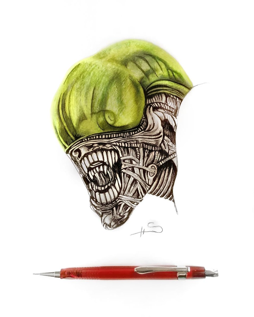 A
#berlin #artist #art #pencilartist #portraitartist #pencilsketch #Pencildrawing #pencilart #sketch #sketchbook #sketches #drawingart #sketchart #HorrorMovies #HorrorArt #passion #painting #alien #colorful #photography #ArtistOnTwitter #pencil