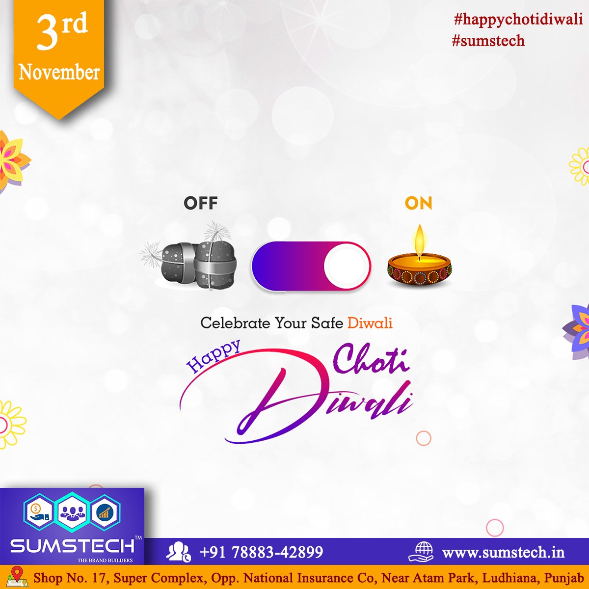 sumstech's tweet photo. May the joy, cheer, mirth and merriment Of this divine festival surround you forever.
Team SUMSTECH Wishes Happy Choti Diwali to you and your loved ones.
#chotidiwali
#chotidiwali2021
#happychotidiwali
#veraj
#verajjain
#sumstech
#digitalmarketing https://t.co/VByasnhfe0