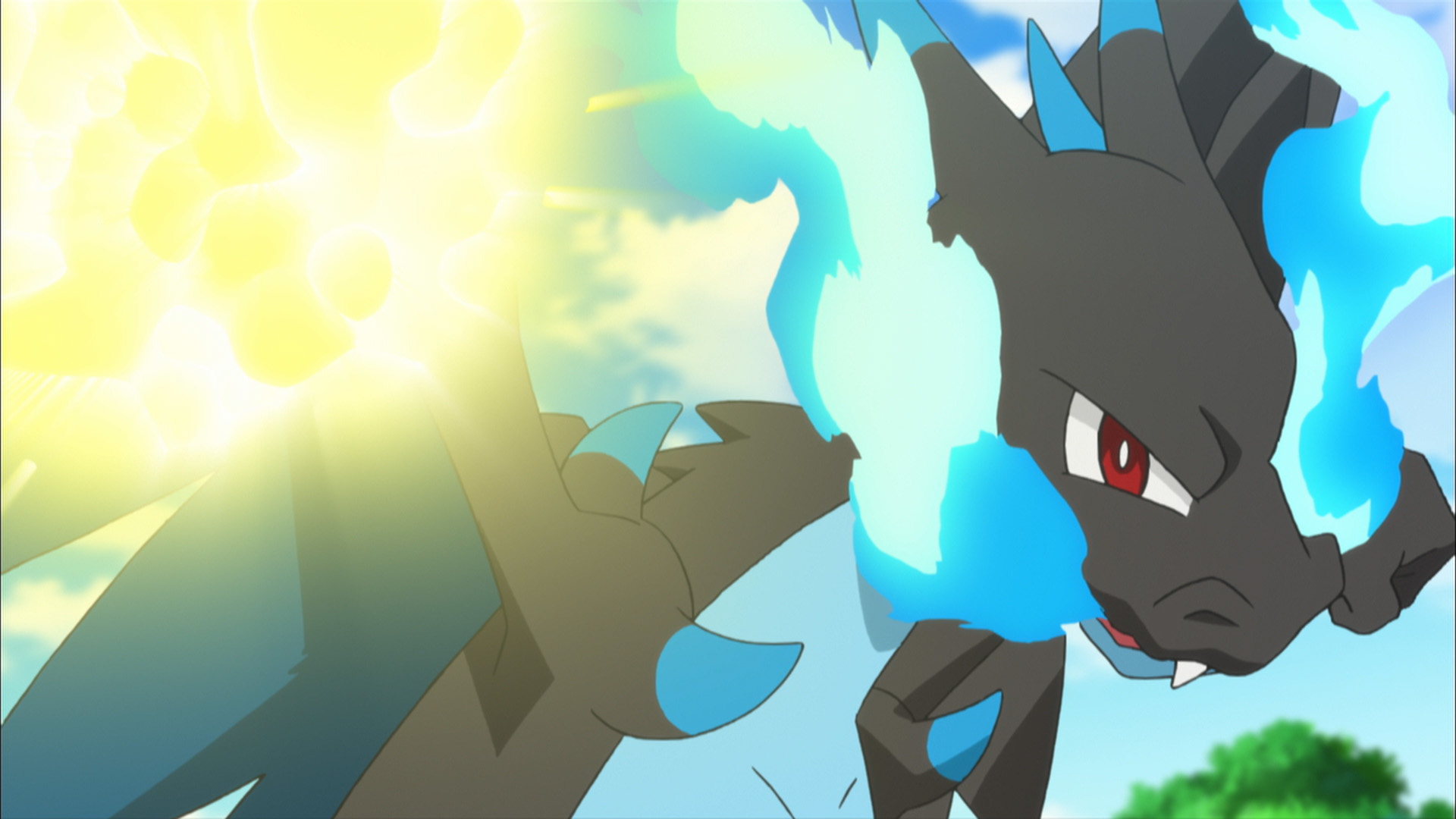 アニメ ポケットモンスター 公式 アニポケ メガシンカ プレイバック その2 アニメ ポケットモンスター Xy Z 第13話 最強メガバトル ゲッコウガvsメガリザードン ショータとのバトルを見て サトシの ゲッコウガ に興味を持ったアラン