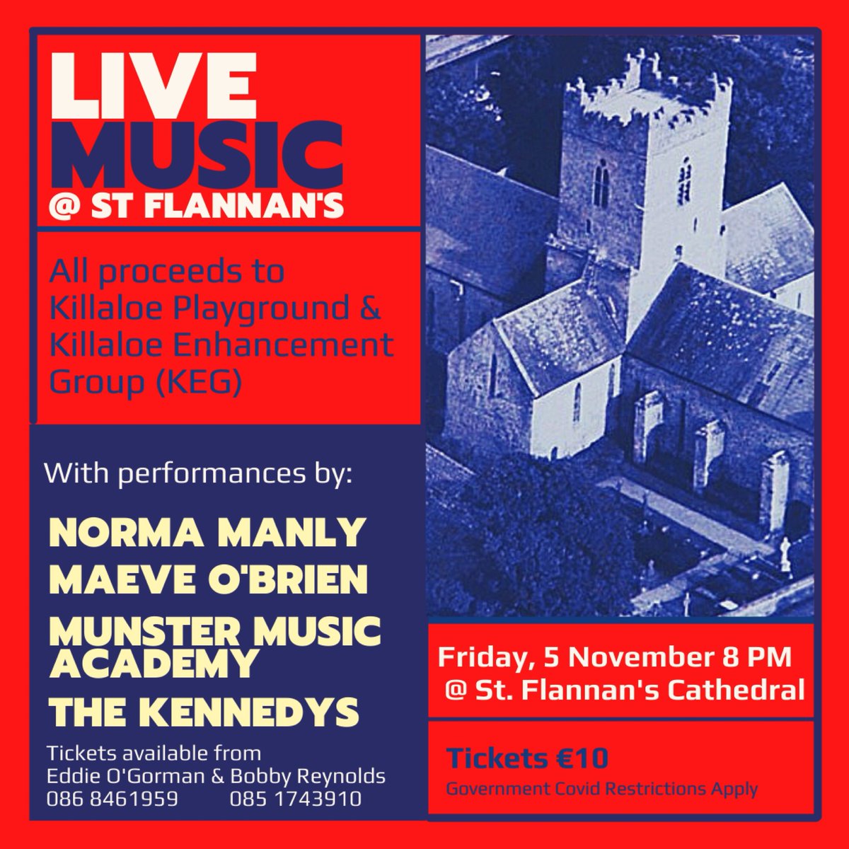 Our Live Music at St.Flannan’s is nearly sold out. You might still be able to get a ticket from Eddie or Bobby. Their numbers are on the poster. We can’t wait for Friday 5th! 🎶🎼 #locallive @deptcultureirl @clareartsoffice @clarecoco