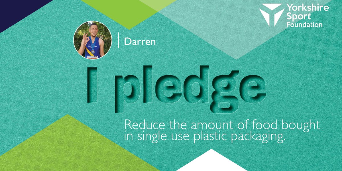 YorkshireSport's tweet photo. Our second staff pledge comes from @DarrenHuart who is part of our CYP team.

Did you know that in the UK, households use over 500,000 tons of plastic food packaging but recycle less than 170,000 tons each year. https://t.co/4nb5dpUsbt #COP26 #PledgeToChange https://t.co/8ny8eIycNV