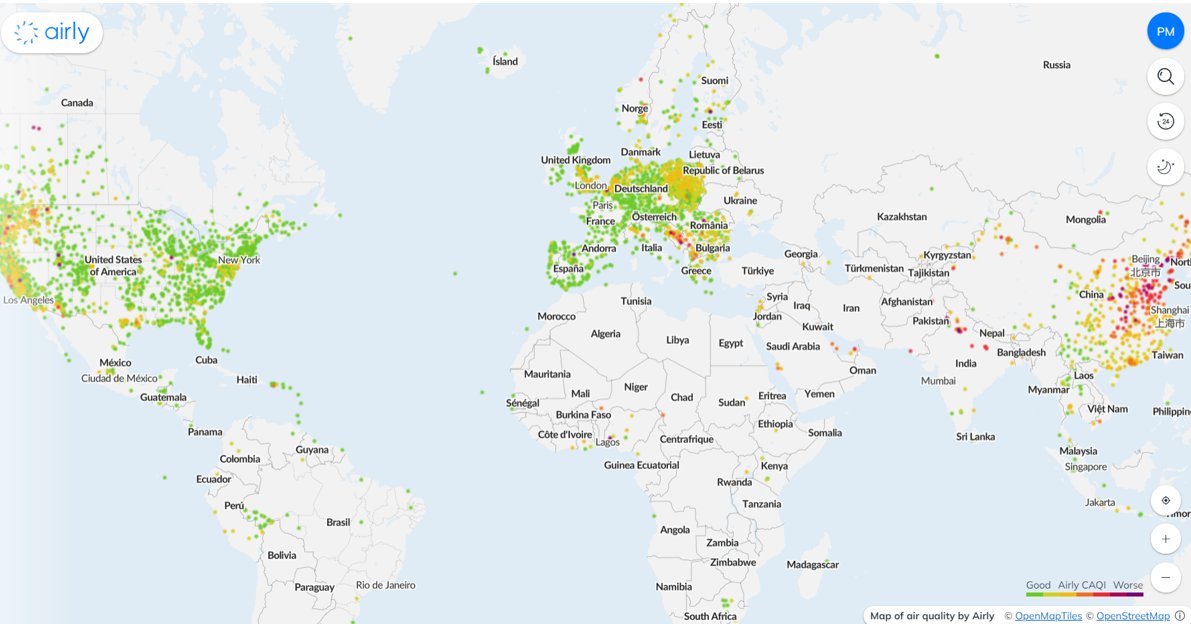 Air pollution today. Live map: map.airly.org

#airpollution #airquality #cop26 #COP26Glasgow @rosamund_ElsFdn @CleanAirLondon