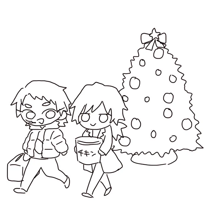 🎄描いとけばいいと思ってるクリスマスの錆義描いた 