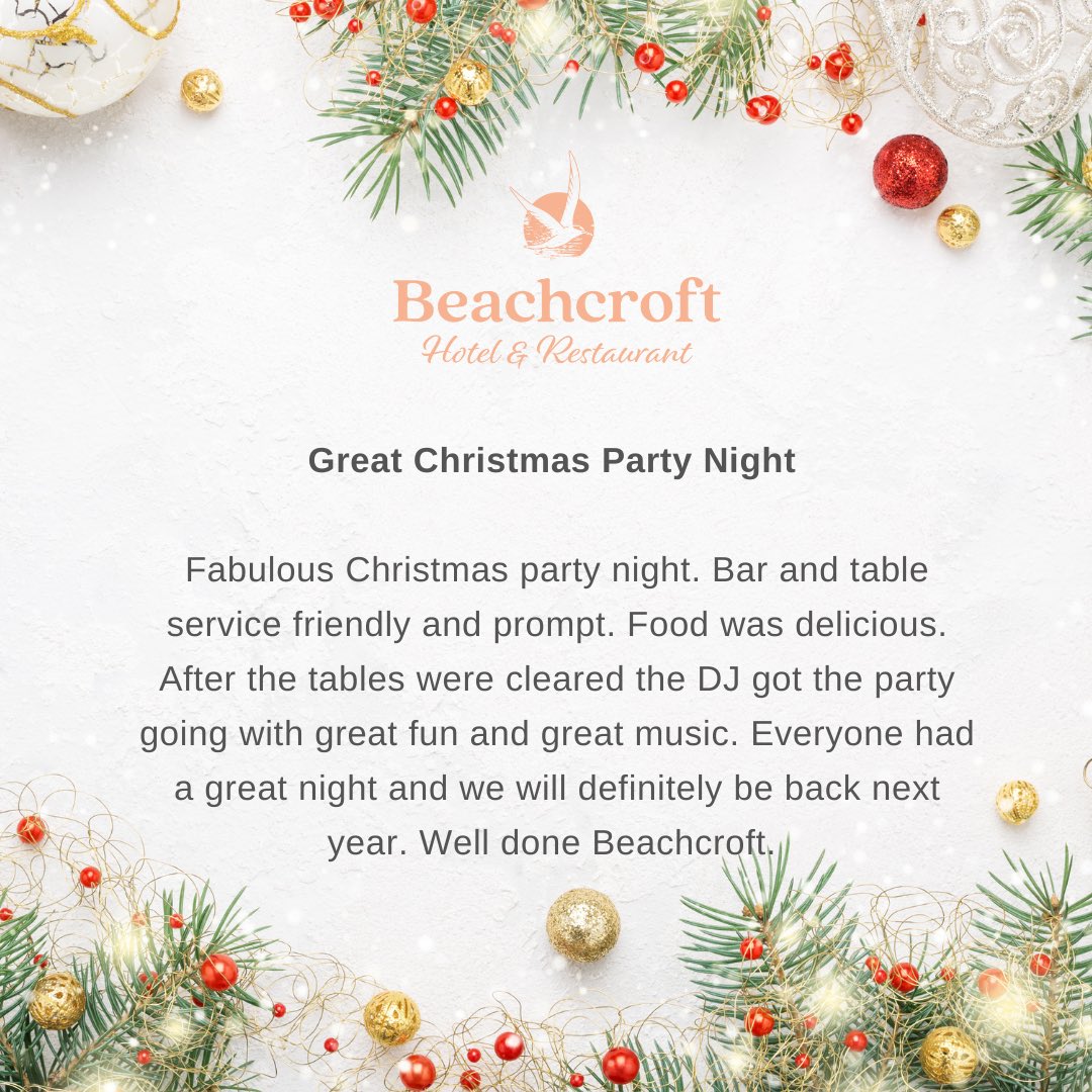 🎄Did you know we throw a fantastic Christmas party night, but don’t just take our word for it, see what our guests have to say....