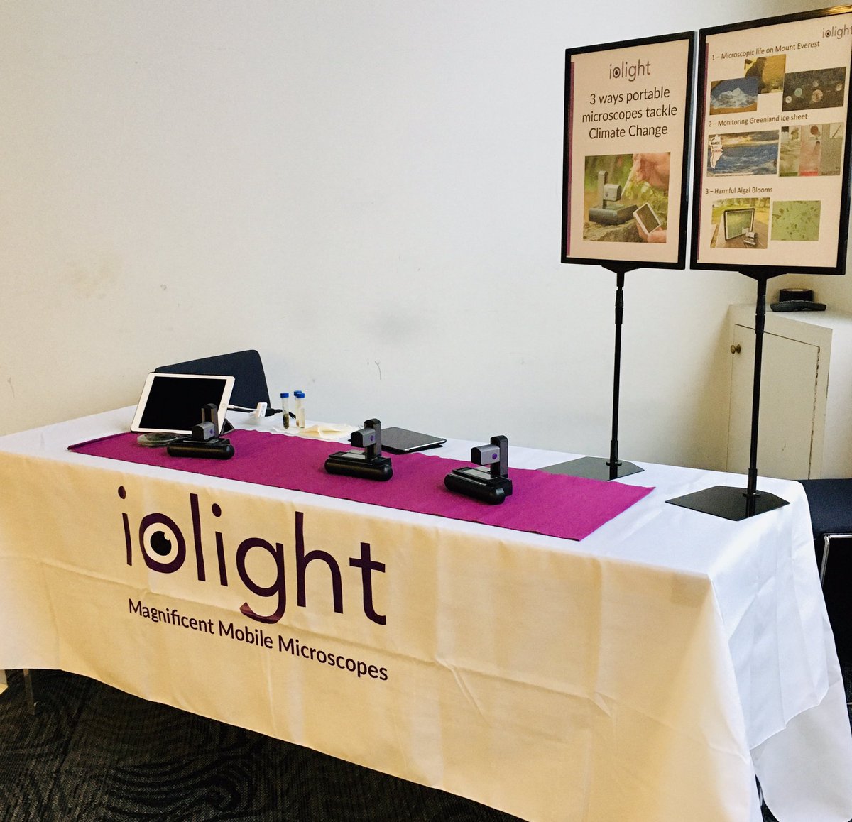 iolightmicro's tweet photo. ioLight stand at @Ri_Science showing how our #portablemicroscope is used to measure #climatechange https://t.co/ygi7SN8oQh
