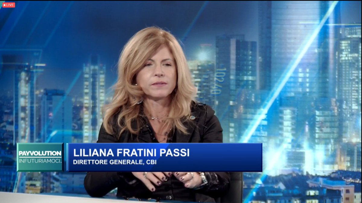 <a href="/lilianafratinip/">LilianaFratiniPassi</a> @CBI_Scpa ci spiega come i regolatori supportano la difesa delle banche e come evitare una disintermediazione con il digitale.
<a href="/Payvolution/">Il Salone dei Pagamenti</a>: bit.ly/SDP21_Iscriviti 
#salonepagamenti #payvolution #infuturiamoci