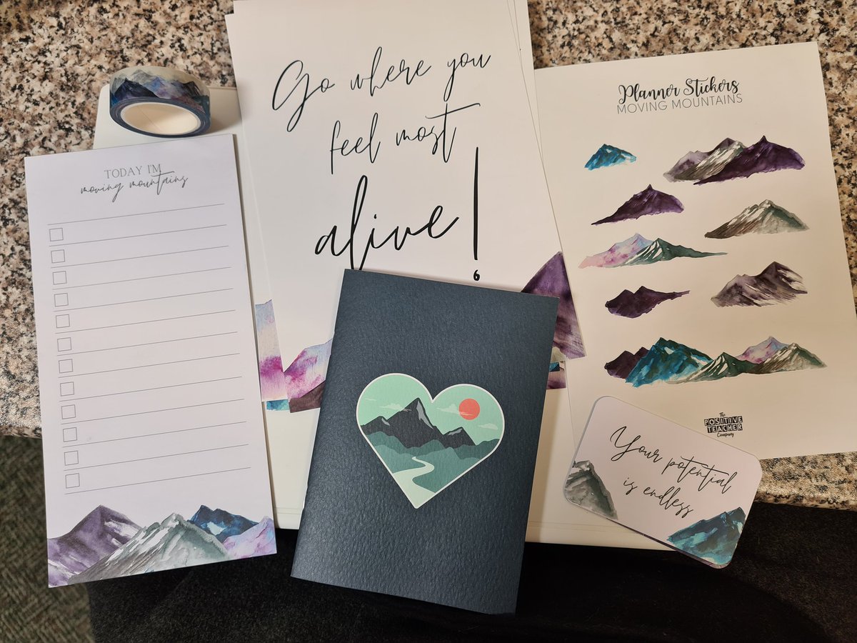 tch_geog's tweet photo. A @TPositiveTC box from my mentor to celebrate my successful observation before half term.
Its been too long since I got out into the mountains 🤔 next holiday inspiration? 😅
#geographyteacher #ECT #BestMentor https://t.co/Lero7o9vhj
