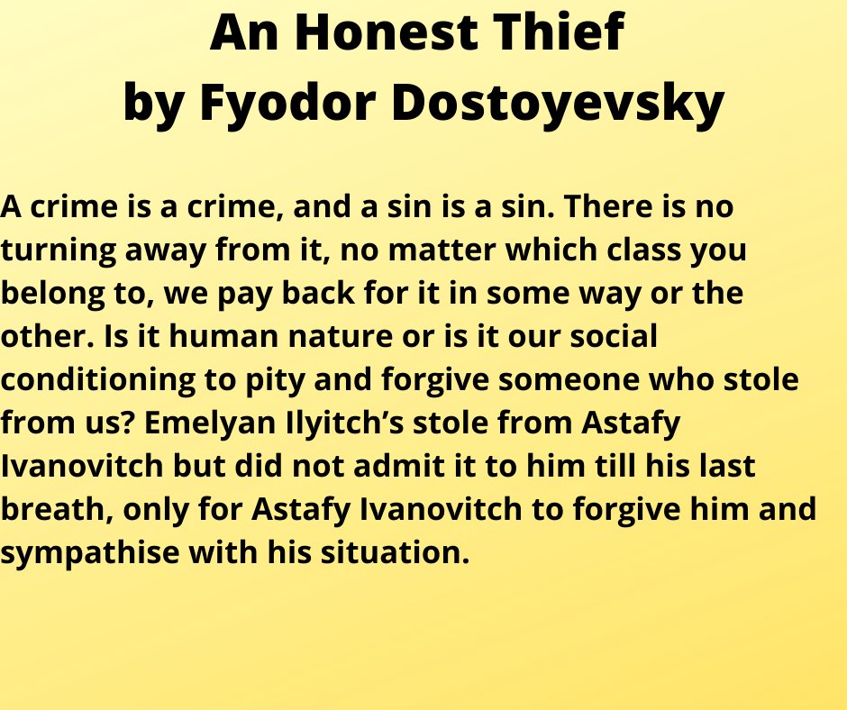 world_of_lit's tweet photo. An Honest Thief - Part 7 (End)
#Literature  #worldofliterature #literaturequotes #literaturelovers  #LiteraturePosts #LiteratureReview #worldliterature #russianliterature #fyodordostoyevsky #anhonestthief https://t.co/9VkG7w2xLr