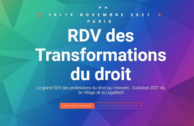📢La #donnée vous intéresse ? 🚀Venez aux Rdv Transformations du Droit ! 😉 Ateliers, conférences gratuits ! ⚠️ Inscription obligatoire 18-19/11 (places limitées) ➡️ bit.ly/3nSgdYX✅Par <a href="/OpenLaw_fr/">Open Law*</a>  et <a href="/Villagejustice/">Village justice</a> #Data #OpenLaw #TransfoDroit #TransfoNum