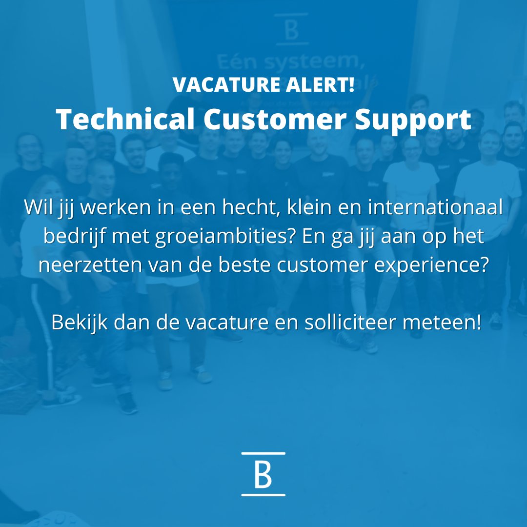Ben je of ken je onze nieuwe collega Technical Customer Support?
Bekijk de vacature en solliciteer direct: bit.ly/3bDy1BC