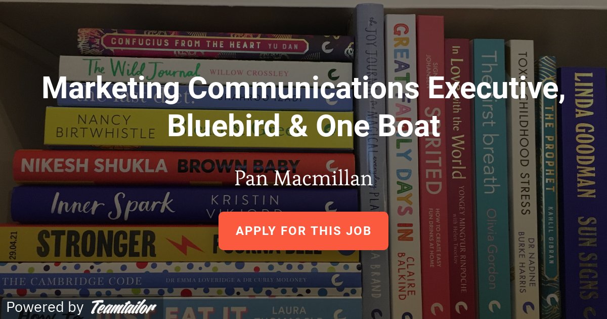 Come and work with us! We're hiring a Marketing Communications Executive to produce creative and sales-driving marketing campaigns for books in areas such as food and drink, feminism, mental health, the environment and more.

📚 Find out more and apply: buff.ly/3nV07Os