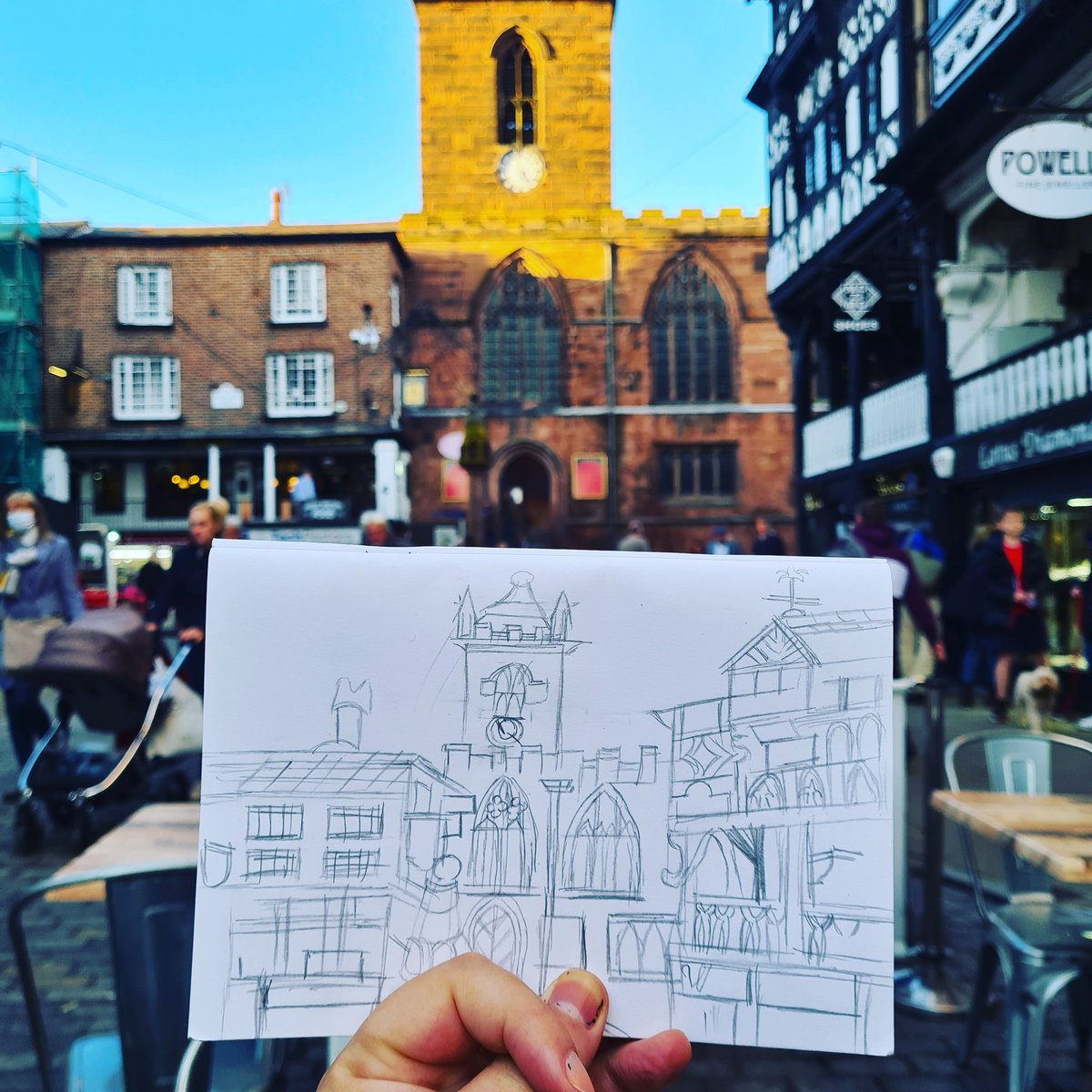 ArtofAshCundall's tweet photo. A mini project I completed recently, based on Chester Cross. Some images here highlight the steps I took to achieve this image x #chester #artofashleycundall #cheshire #english #englishcity #england #welshborder #art #chestercitycouncil https://t.co/tlacIQHxFr