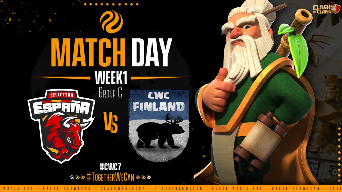 KingLoDo3's tweet image. ⚔️@ClashWorldCup⚔️

THE DAY HAS COME! 👀

@SelecEspana_coc  🆚 @CwcFinland 

✔️ Week 1 - Group C 

📆03-11-2021 ⏰20:30 UTC | 21:30 CET

🎥twitch.tv/king_lodo 🇮🇹🇪🇺

#CWC7 #Esports #ClashOfClans