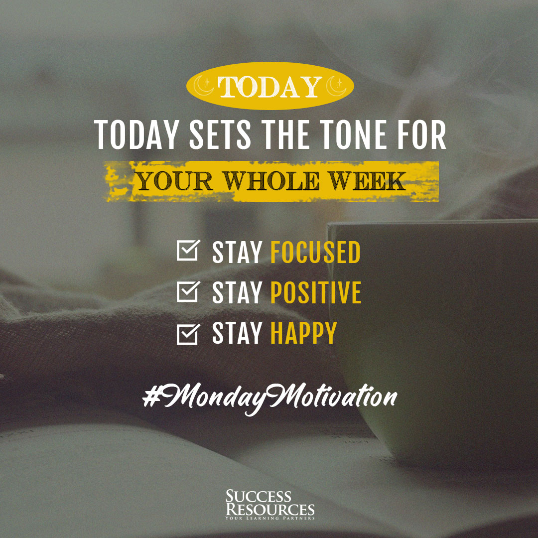 𝗬𝗼𝘂𝗿 𝗧𝗼-𝗱𝗼 𝗳𝗼𝗿 𝗧𝗼-𝗱𝗮𝘆 ☑

Just to remind you... it's going to be a great week ahead! Time to sparkle and shine ✨

#mondaymotivation #successresources #changelivesglobally
