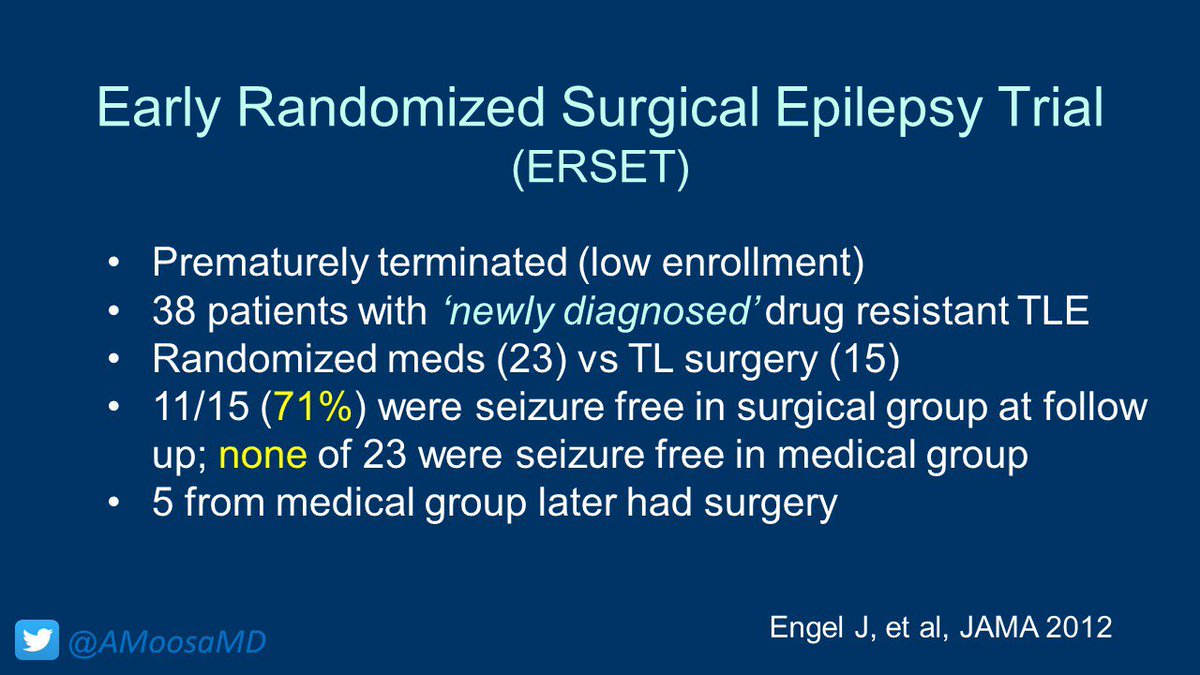 AMoosaMD's tweet photo. #NEAM2021 #EpilepsySurgery works - from 3 randomized control trials we have β
π. #EpiFelChat @AmEpilepsySoc @BrainAblaze @vumcpedepilepsy @CLENeurons @yesILAE @Sebasortizdelar @ABNTrainees @DrHussamShaker @PostDomRhythm #NeuroTwitter @Mouryanized https://t.co/FkfMES67Yn