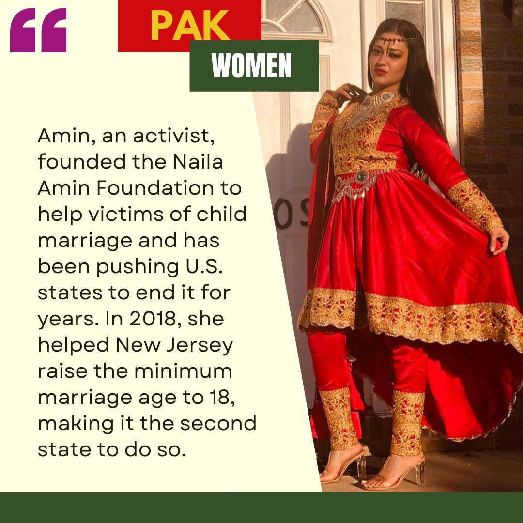 When Naila married at 13, she got out with her own willpower. Today she advocates to end child marriage in the US and globally. #nailaslaw @nailaaminfoundation .