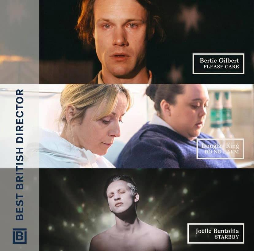 Thank you <a href="/BritShortFilm/">The British Short Film Awards</a> for our 3 nominations! 
Do No Harm is nominated for 

Best British Director - <a href="/doug14c/">Douglas King</a> 
Best Scottish Short Film 
Best Supporting Actress - <a href="/sharonrooney/">Sharon Rooney</a>  

Alex Zane is  presenting the ceremony on Dec 3rd at 7pm, on YouTube.