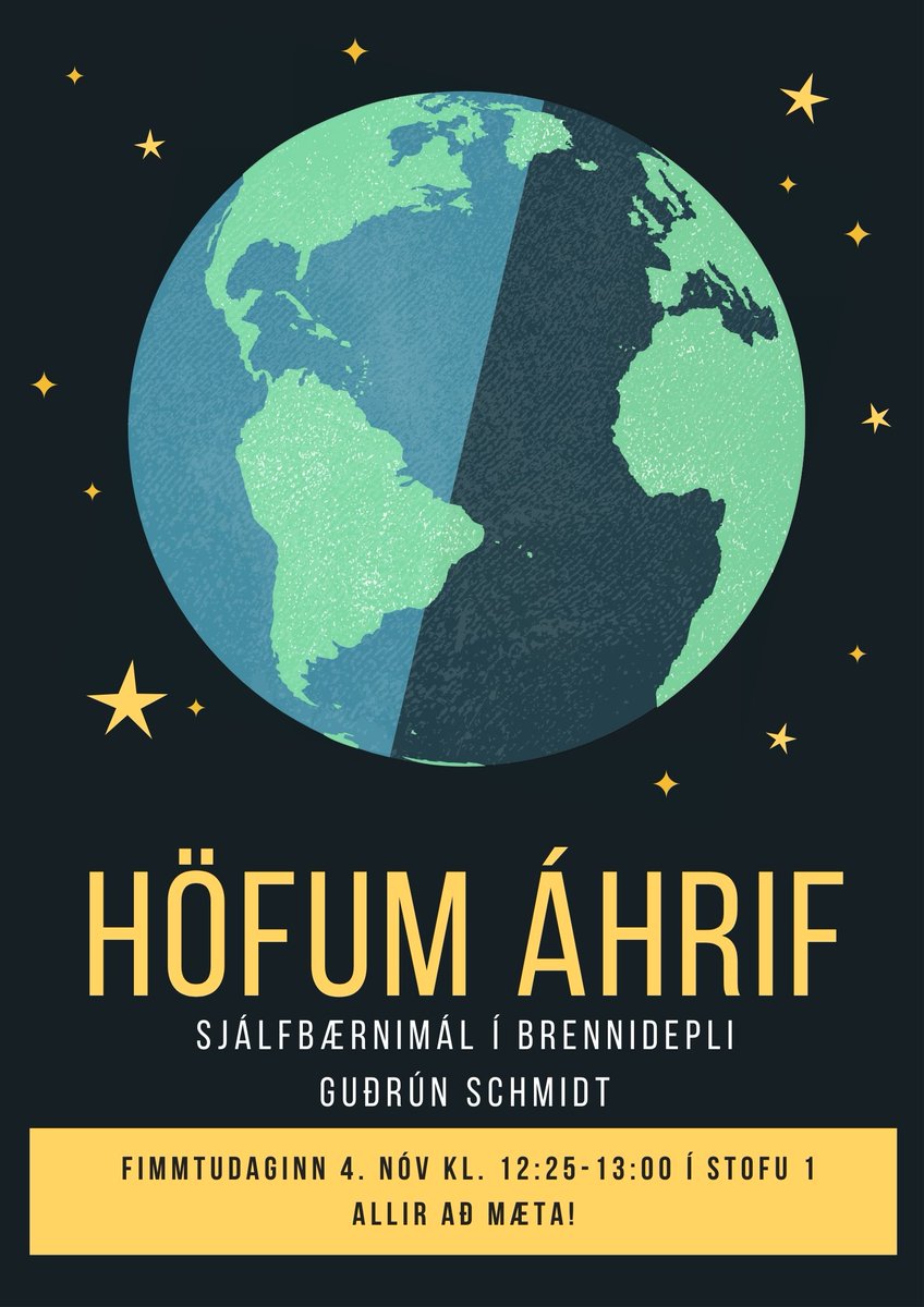 Við hvetjum alla nemendur og starfsfólk til að mæta og hlusta á fyrirlestur Guðrúnar Schmidt um mál sem snertir okkur öll!

#umhverfismálíva #vaskólinnokkar #höfumáhrif