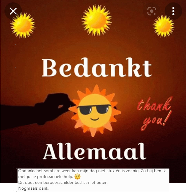 StPresentEde's tweet photo. Terwijl de corona maatregelen aangescherpt worden ontvingen wij dit bericht van een hulpontvanger na een schilderklus.
Wij zijn dankbaar voor zoveel mooie mensen die hulp willen geven én die hulp willen ontvangen. Dankbaar voor zoveel mooie ontmoetingen. 
#dankbaar #dankdag https://t.co/jmF7M933DQ