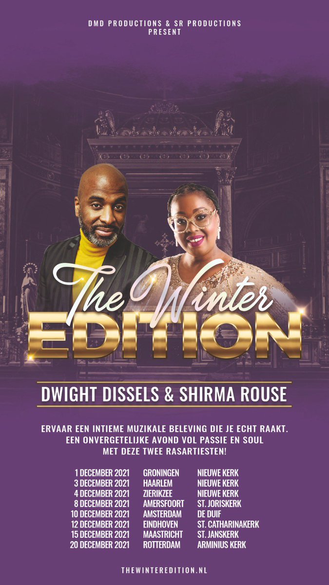 Samen met <a href="/ShirmaRouse/">Shirma Rouse</a> tour ik vanaf 1 december door heel Nederland met The Winter Edition!
Een intieme &amp; muzikale beleving vol passie en soul❤️Koop nu je tickets: thewinteredition.nl
#thewinteredition #winter #tour #kerken #shirmarouse #dwightdissels