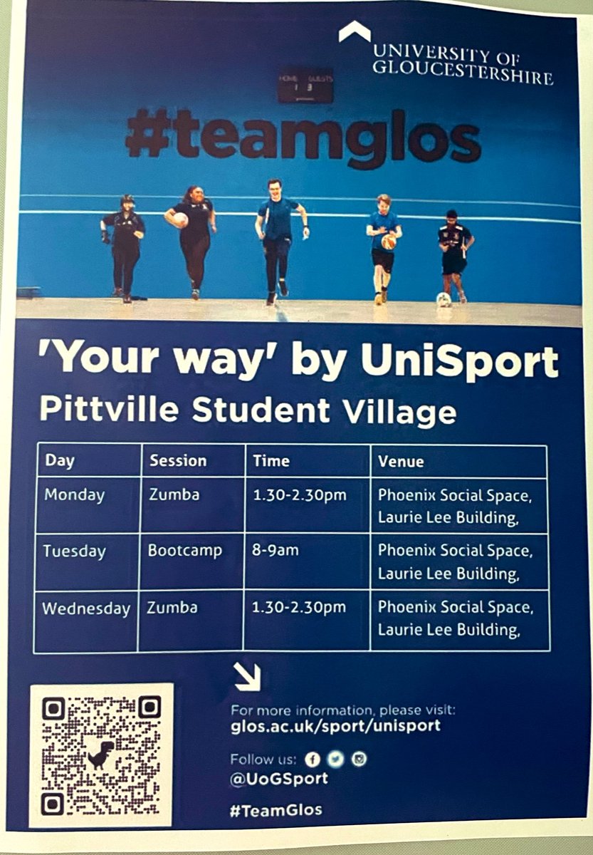 Jen_M0nt's tweet photo. Join me on a Monday &amp; Wednesday lunchtime @Jen_M0nt #yourway @UoGSport #workoutmotivation https://t.co/KCWZp4aYvM