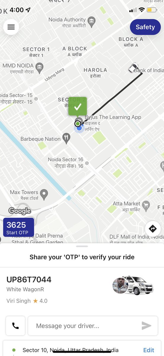 lakshaywho's tweet photo. Driver details. He is 5 mins far and opt that he reached the location. Are you kidding me?? https://t.co/bBbyqIzwAe