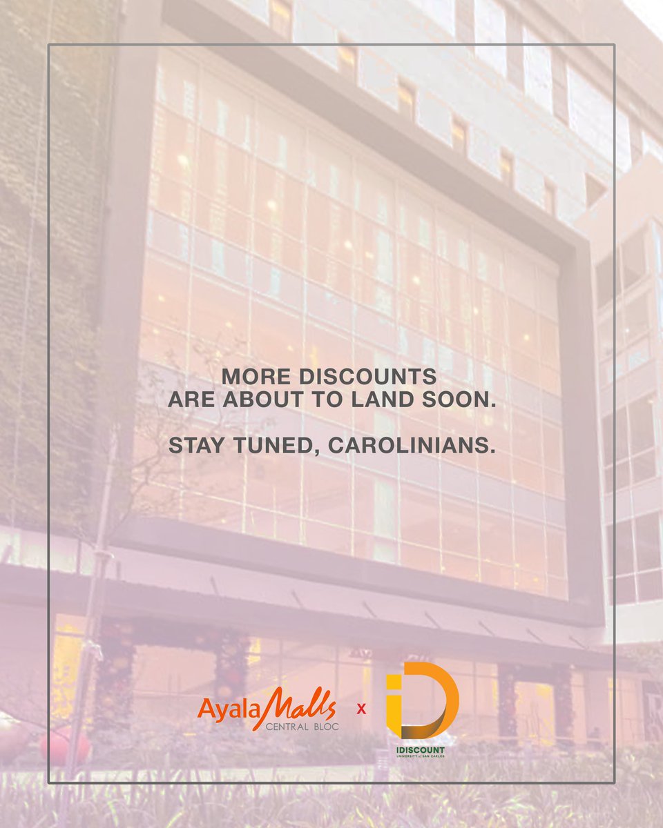 uscidiscount's tweet photo. These are available for all USC students, faculty and alumni from November 1 to December 31, 2021.
More discounts are about to land in time for the holidays soon. We cannot wait to reveal them. Stay tuned, Carolinians!
#AyalaCentralBlocxUSCIDiscount
#USCIDiscount2021
#USCSSC https://t.co/WuF6RCOIyH