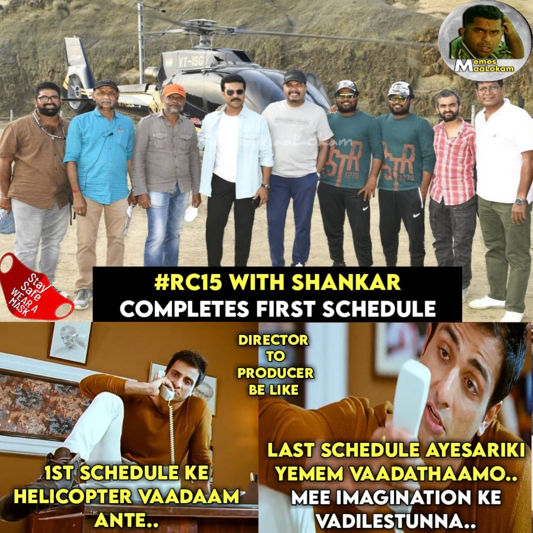 Nb4Ea's tweet photo. #RC15 #Firstschedule 🤔
#Shankar #Helicopter #Budget #Svc50 #dilraju #Ramcharan #Sonusood #Julayi #Imagination
Follow @Nb4Ea https://t.co/dj1L407pIE