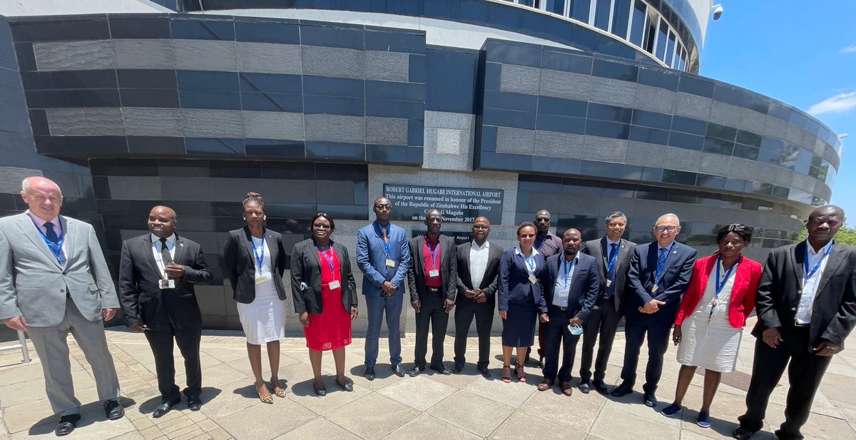 ACIWorld's tweet photo. In-person #ACIAPEX reviews are back! Robert Gabriel Mugabe International Airport in Harare, Zimbabwe conducted their security review last week. Book your airport's review now: https://t.co/LUzjfplmtk @caaz_online https://t.co/uNAWimW8nM