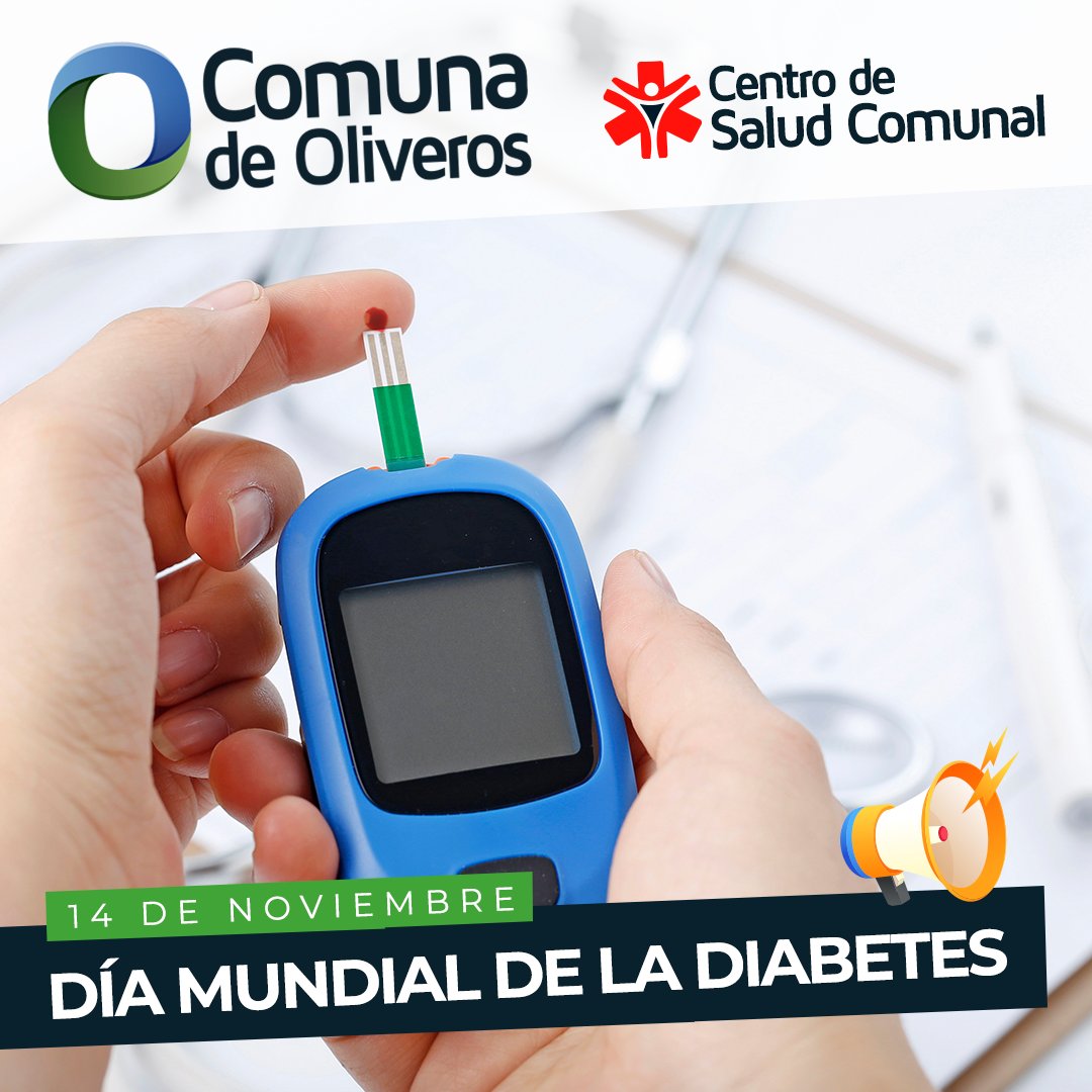 comuna_oliveros's tweet photo. 📆DÍA MUNDIAL DE LA DIABETES
  
✔La diabetes es una enfermedad crónica caracterizada por presentar niveles altos de azúcar en sangre que, sostenidos en el tiempo, pueden generar complicaciones. 
 
✔Para prevenirla, realizá los controles médicos regularmente. https://t.co/mZ66sL0kyp