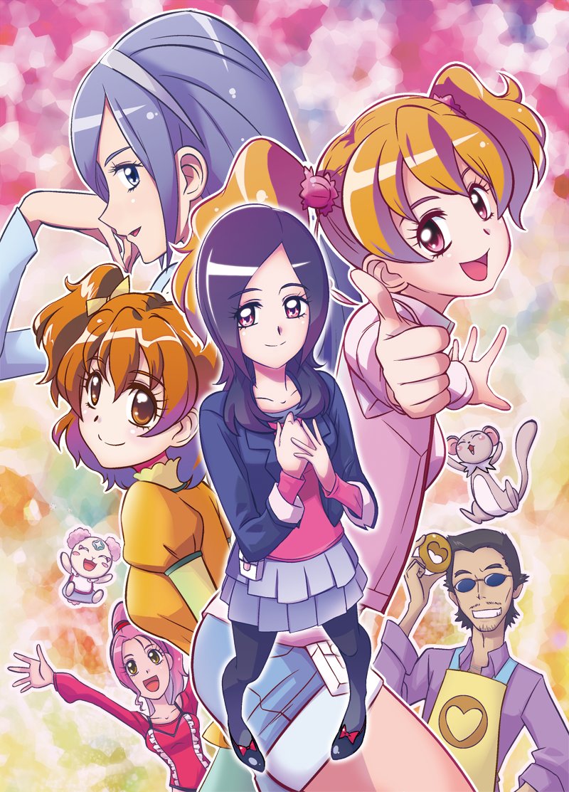 東せつな ,桃園ラブ ,山吹祈里 「フレプリ4人集合絵がもっと描きたいんです安西先生・・
だからフレプリアンソロみん」|まぼろしねこ🐾イース様アンソロ春レイフレのイラスト