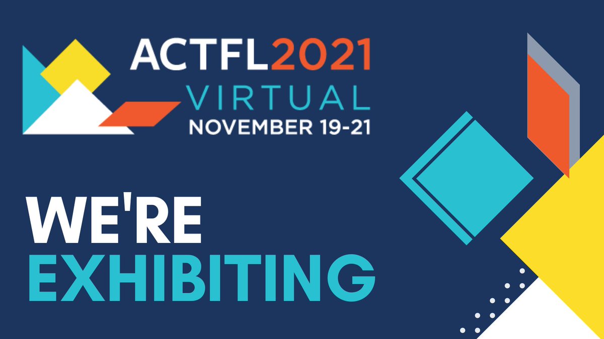 Coming Soon! Connect with us and thousands of language educators at the event-of-the year for US language educators— #ACTFL21, November 19-21! Stop by and say hello! 
#actfl #langchat <a href="/actfl/">ACTFL</a> <a href="/NCSSFL/">NCSSFL</a>