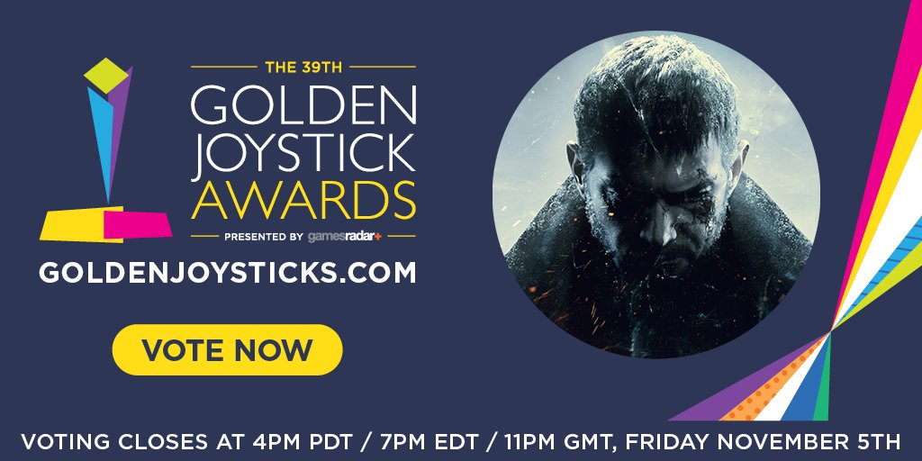 RE_Games's tweet photo. Resident Evil Village has been nominated under several categories in the #GoldenJoysticks Awards 🏆

Ultimate Game of The Year
PlayStation Game of The Year
Best Audio
Best Performer (Maggie Robertson as Lady Dimitrescu)

Be a GOAT and vote for us here 🐐 https://t.co/e6ToFfJrsw https://t.co/TJ9mX49DS1