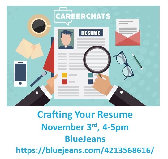 The average time a recruiter looks at your resume is six seconds.

Join us today at 4:00 on BlueJeans for an overview of resume basics and to learn how to make your resume stand out!

RSVP: stevenson.joinhandshake.com/events/784179