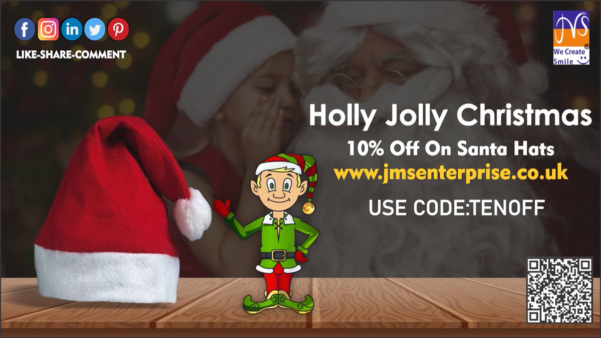 JMSMedia1's tweet photo. Holy Jolly Christmas!! Get 10% of on Santa hats 🎅
#christmas #santahat #xmas #christmaseve #newyear #bulkbuy #shopping #holyjolly #discount #offer #hatsforall #festivemood #bigmood #gifts #present https://t.co/u3ZQH46t2l