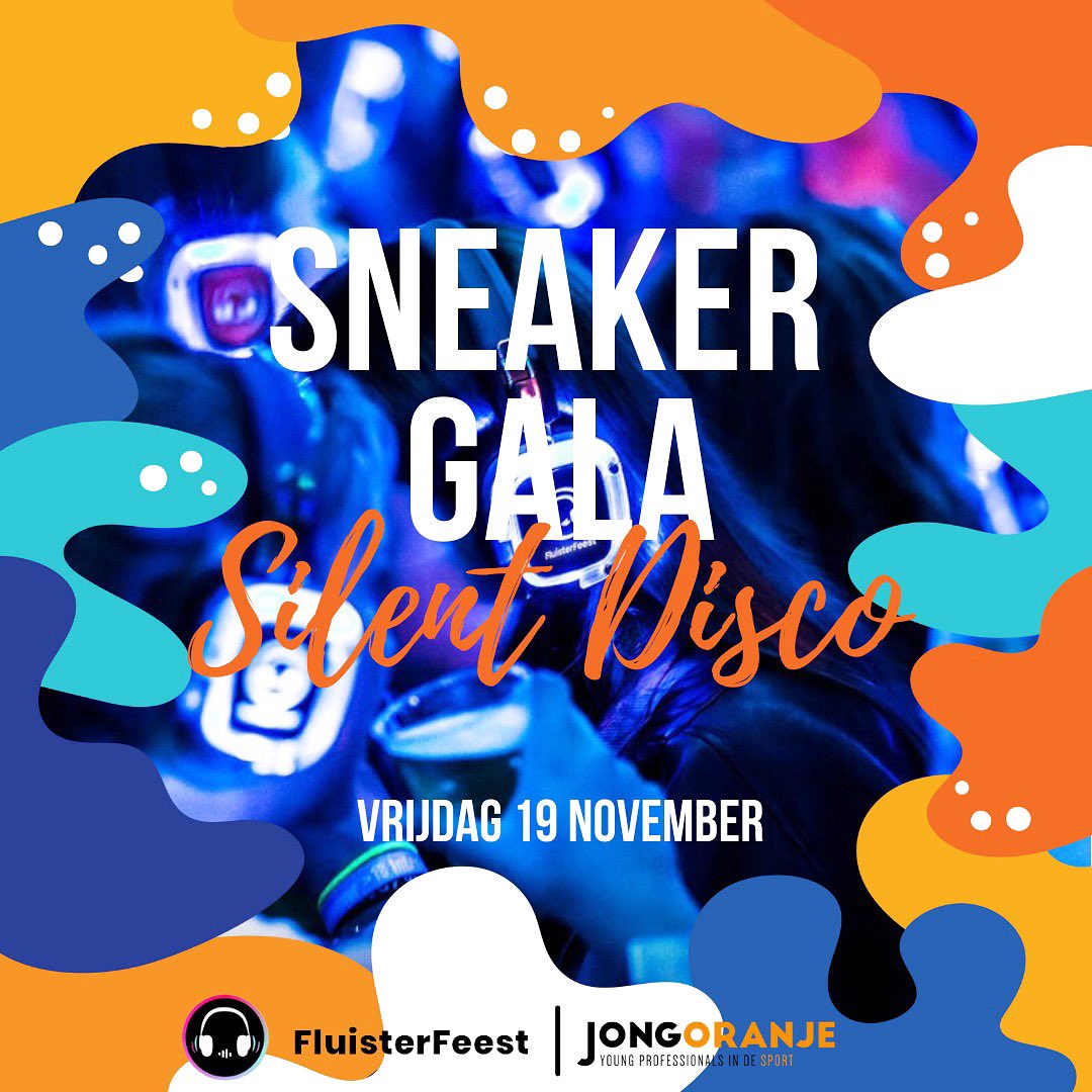 🎧🎶 𝐒𝐢𝐥𝐞𝐧𝐭 𝐝𝐢𝐬𝐜𝐨 

Een onderdeel van het programma tijdens het Sneakergala is de silent disco van @fluisterfeest! Vergeet dus niet je beste dansmoves 🕺🏼✨ 

Zien we jou bij het Sneakergala? 🥂Aanmelden kan via bitscan.net/shop/v2/cgqk3j…