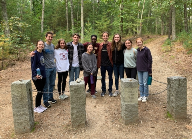(2/2) Benjamin Ward, one of the LLC students, shared further about their time at Walden Pond - "Professor Powell provided some great insights on Thoreau, leading us to discussions of justice and the common good, specifically with an ecological lens."
