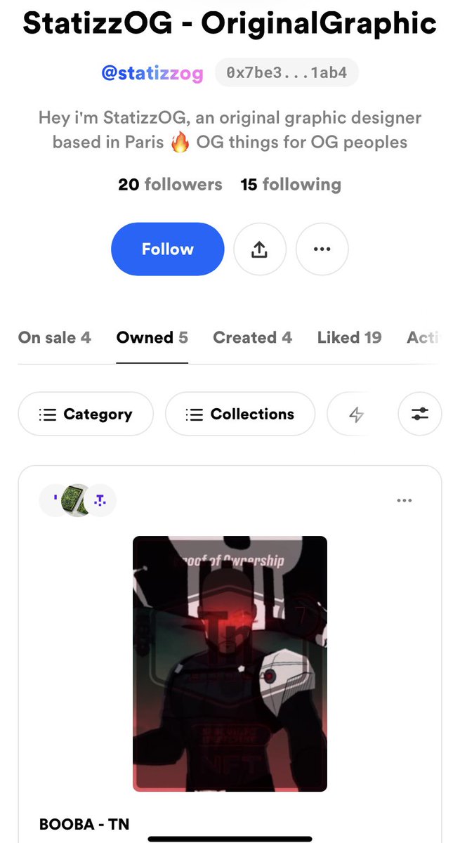 C’EST LE POSSEDEYYY @booba #NFT #CRYPTO #TN LE PREMIEYYY