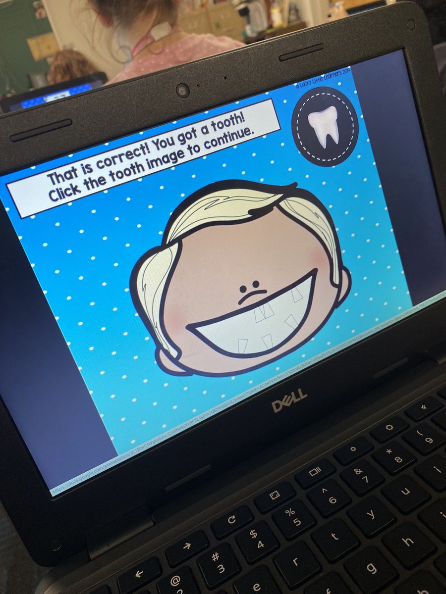 We are learning double digit addition this week. The kids love learning with Toothy.