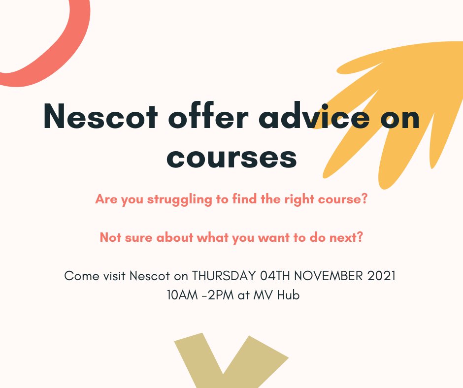 MoleHub's tweet photo. Great opportunity to meet with the team from Nescot to talk about courses.
@Nescot
#Community #Learning #FREEadvice #MVHub #NESCOT #Hereforyou https://t.co/0u5DxZGaBb